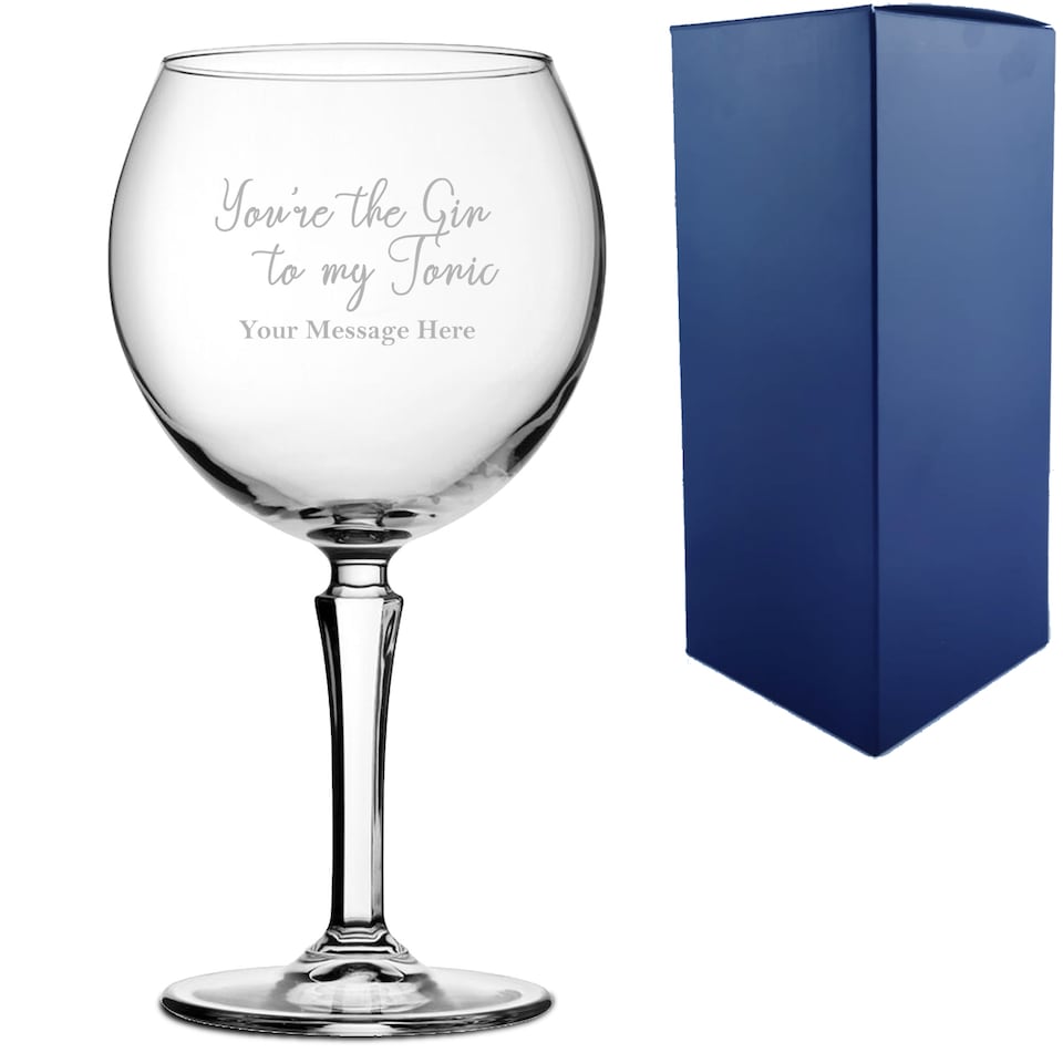 image 1 of Personalised Hudson Gin Balloon Youre the Gin to My Tonic Glass