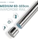 image 3 of House of Home Extendable Wardrobe Pole 60-103CM Adjustable Rail Hanger Steel Heavy Duty Build | Chrome