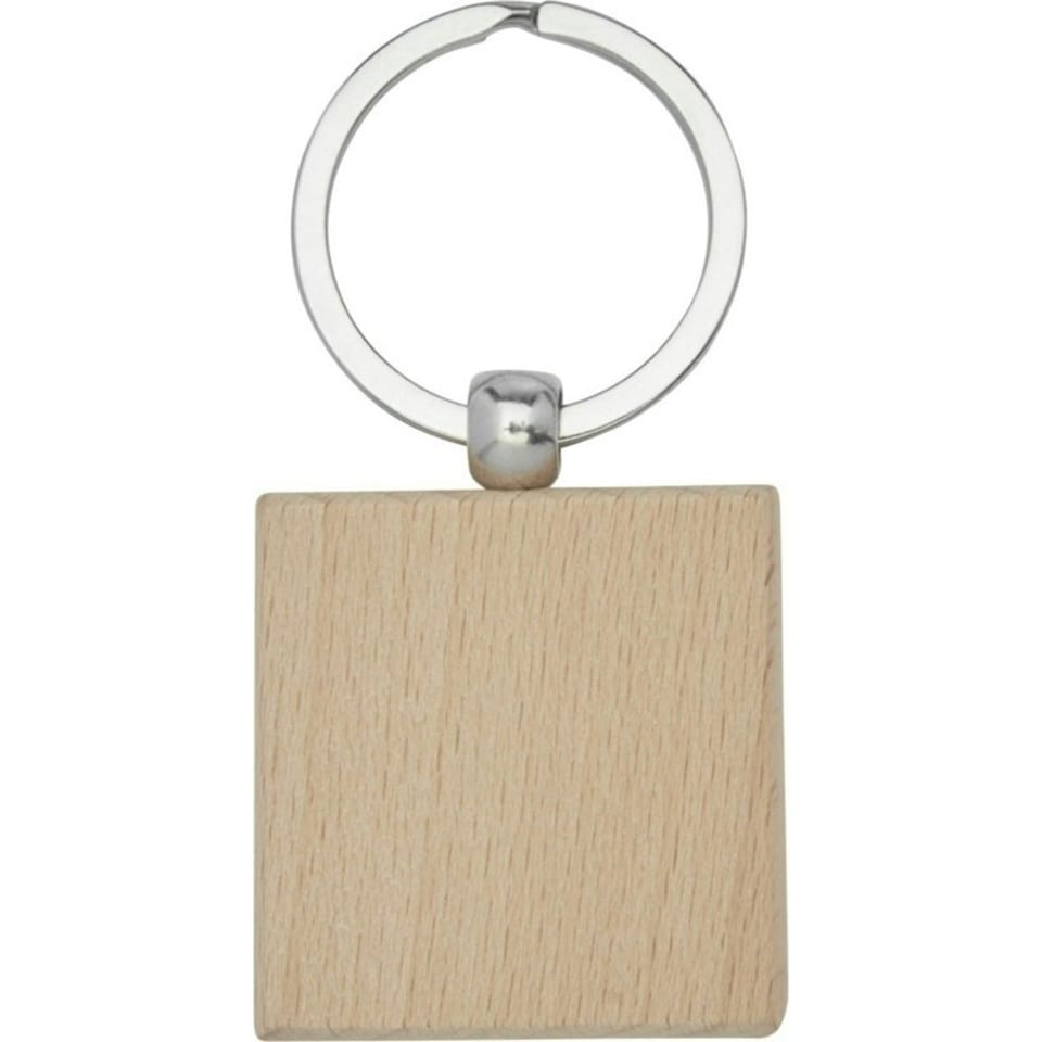image 1 of Bullet Gioia Square Beech Wood Keyring - Natural - One Size