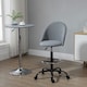 image 2 of Vinsetto Draughtsman Chair Home Office Ergonomic 5 Wheels Padded Seat Grey