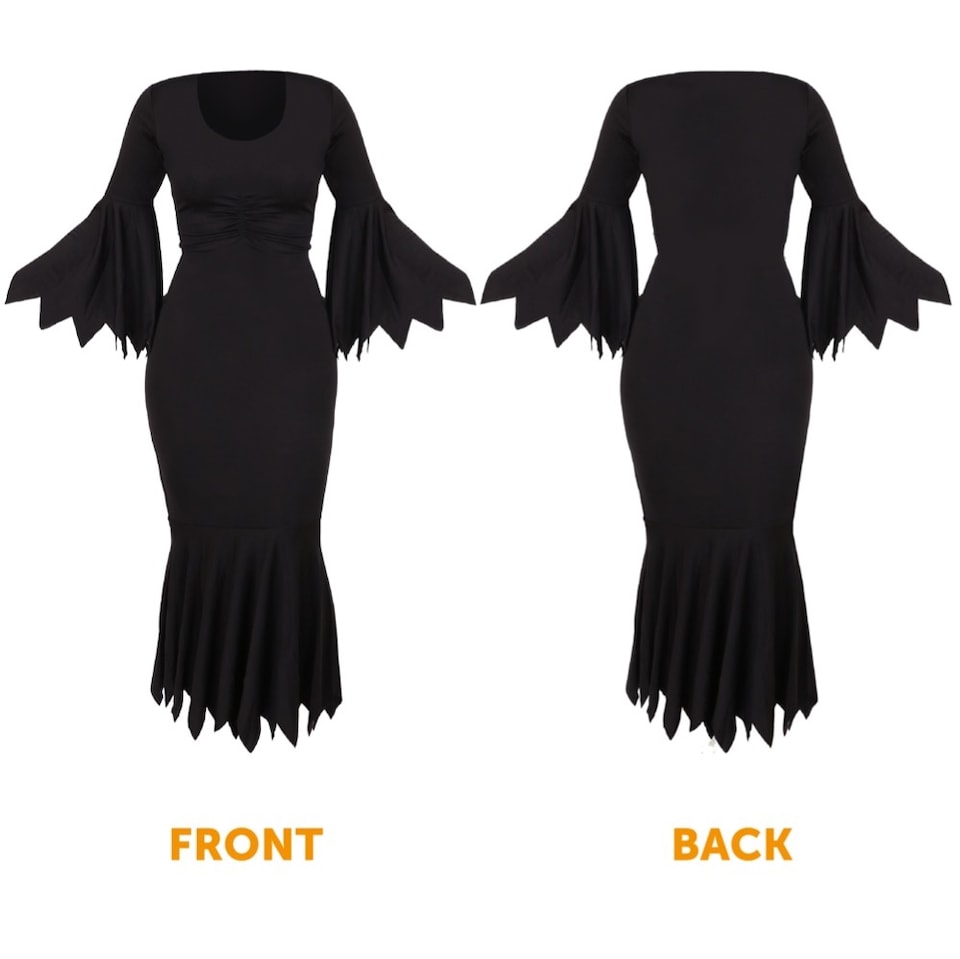 image 1 of Gothic Mother Costume - Dress, Wig & Face Paint | Black | L