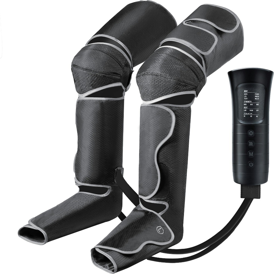 image 1 of GEEPAS 3-in-1 Foot Calf Thigh Massager with Hand-held Controller, Black