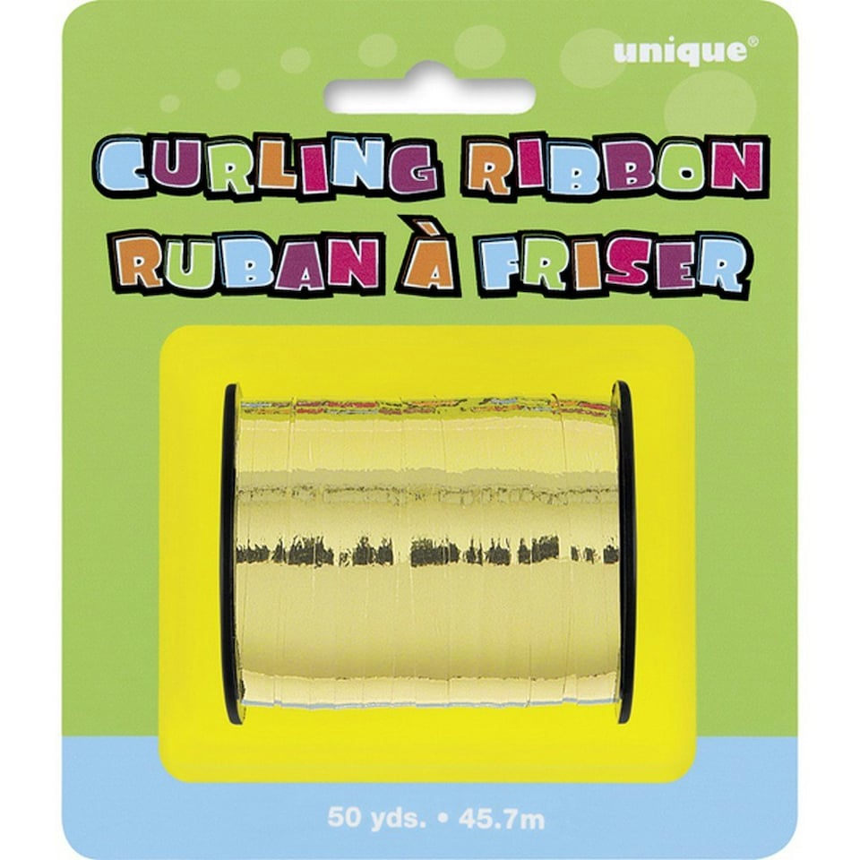 Unique Party Curling Ribbon Roll (50 Yards) - Gold - 50 Yards