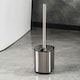 image 1 of Showerdrape Echo Stainless Steel Satin Toilet Brush & Holder