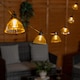 image 3 of ValueLights 6 Battery Operated Smoked Pleat LED Outdoor Garden String Lights | Grey