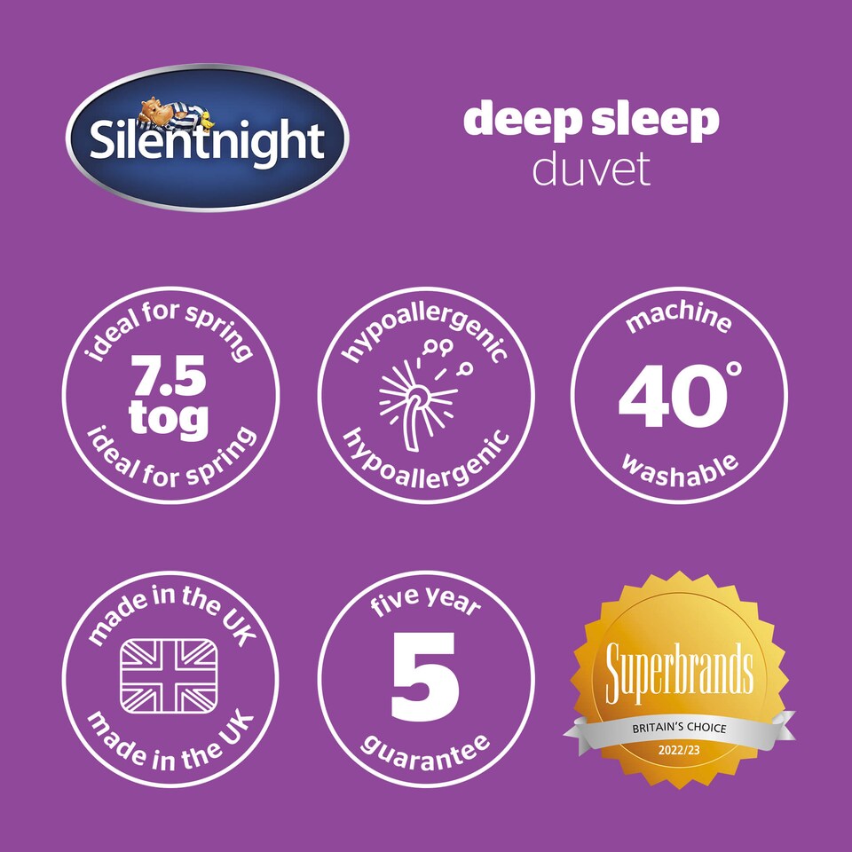 image 1 of Silentnight Deep Sleep Duvet - 7.5 Tog | White | Single