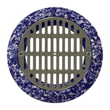 Certikin Main Drain - Liner - Flat Grille  SPHD33LO+RIVER | Flat main drain grille (stainless steel) c/w flange, gasket & screws - Riverstone