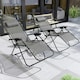 image 4 of Garden Vida Set of 2 Zero Gravity Chairs - Grey