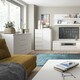 image 3 of Fribo 3 Door Sideboard (Glazed Centre) in White