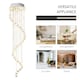image 6 of HOMCOM Modern Crystal Droplet Ceiling Light Stainless Steel Bedroom Hallway