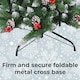 image 5 of Neo 2.1 m 7 ft Christmas Xmas Tree Flocked Snowy Effect Fake Pine Cone Red Berries Metal Stand Flocked Tips | Green