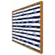 image 5 of Blue anchors on navy striped background (Picture Frame) White | L