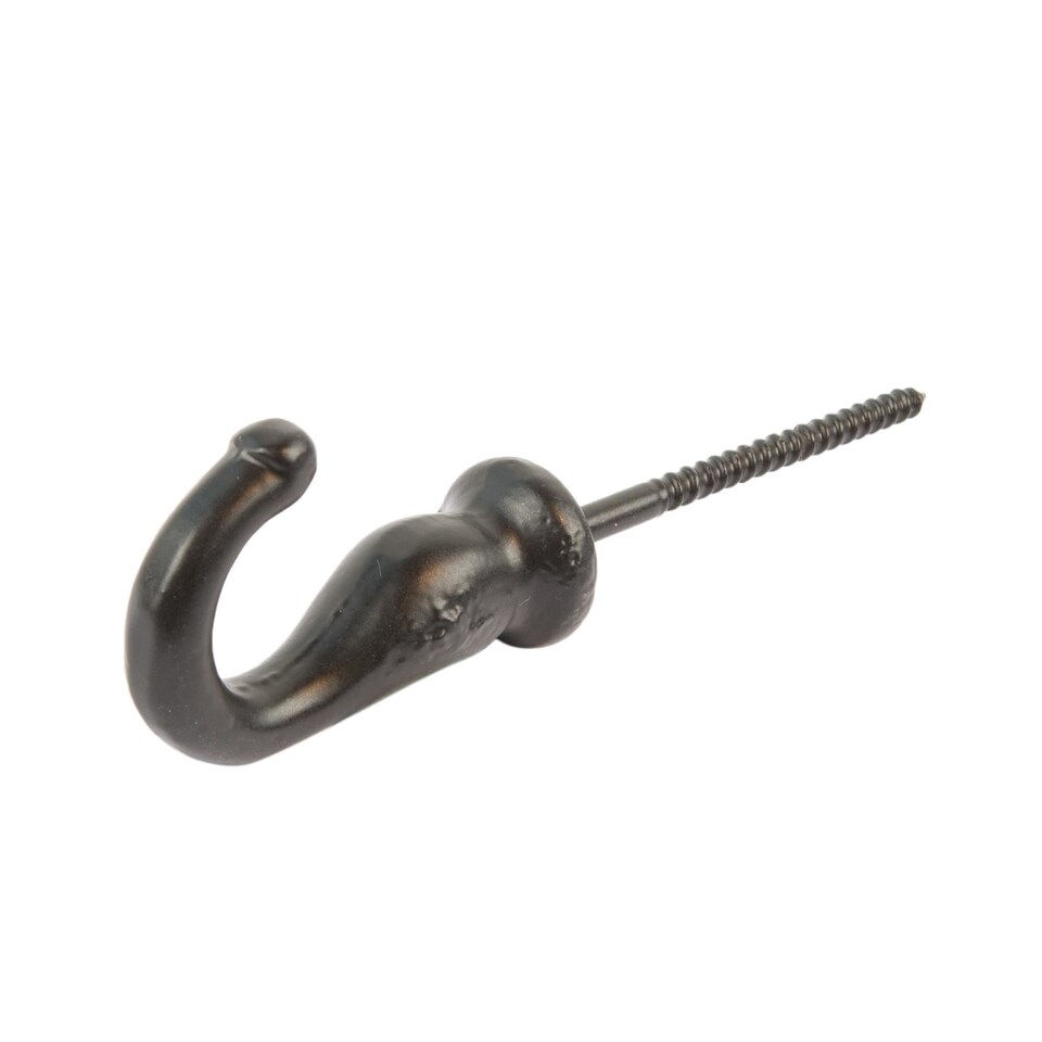image 1 of Hammer & Tongs Screw Hook - W20mm x H35mm - Black