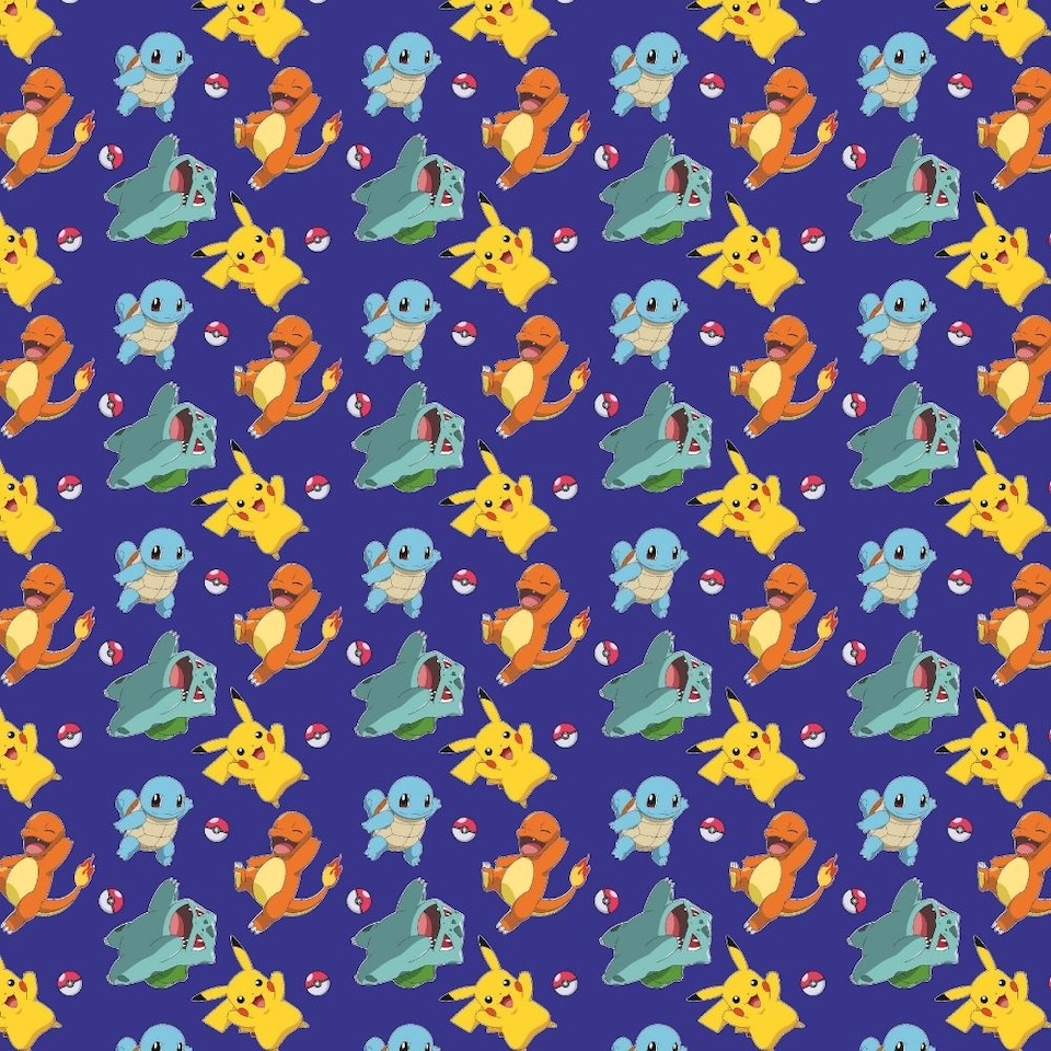 image 1 of Pokemon 2m Roll Wrapping Paper