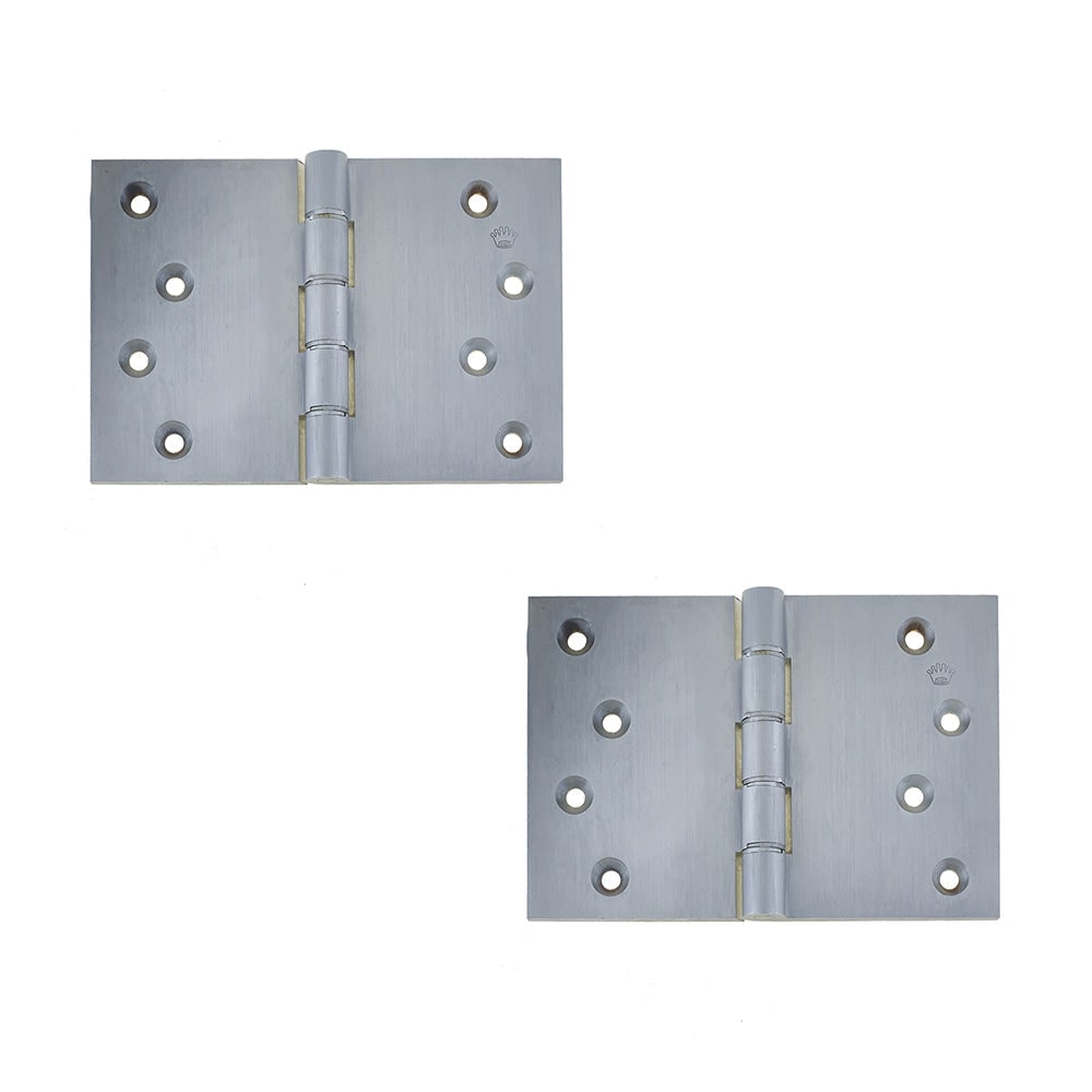 2 PACK High-Quality Satin Chrome Projection Hinge 102x151x3.5mm for Smooth Operation - Door Hinges