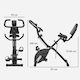 image 7 of SPORTNOW Folding Exercise Bike with Arm Bands and Hand Pulse Sensor, Black