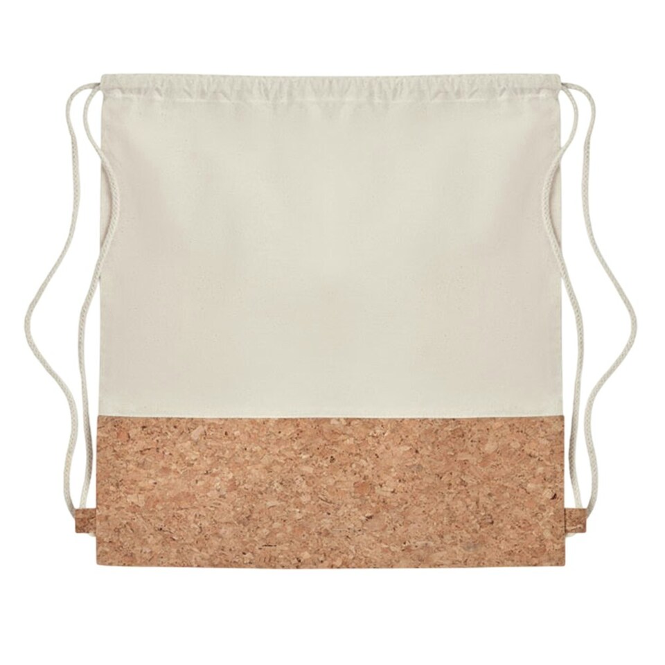 image 1 of MidOcean Illa Cotton Drawstring Bag - Beige - One Size Brown