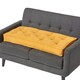 image 1 of Homescapes Mustard Yellow Cotton 2 Seater Booster Cushion | Yellow