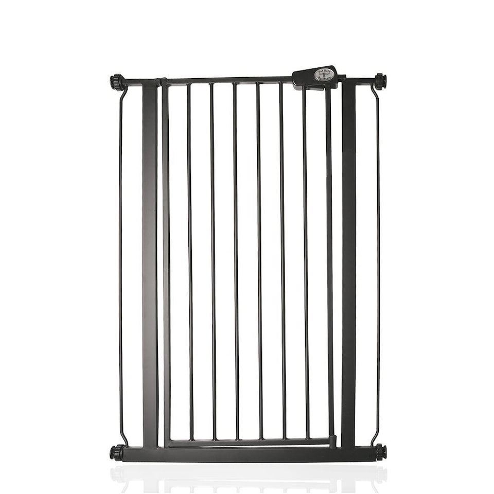 image 1 of Bettacare Child and Pet Gate Narrow, 68.5cm - 75cm, Matt Black, Extra Tall Gate 104cm in Height, Narrow Pressure Fit Stair Gate