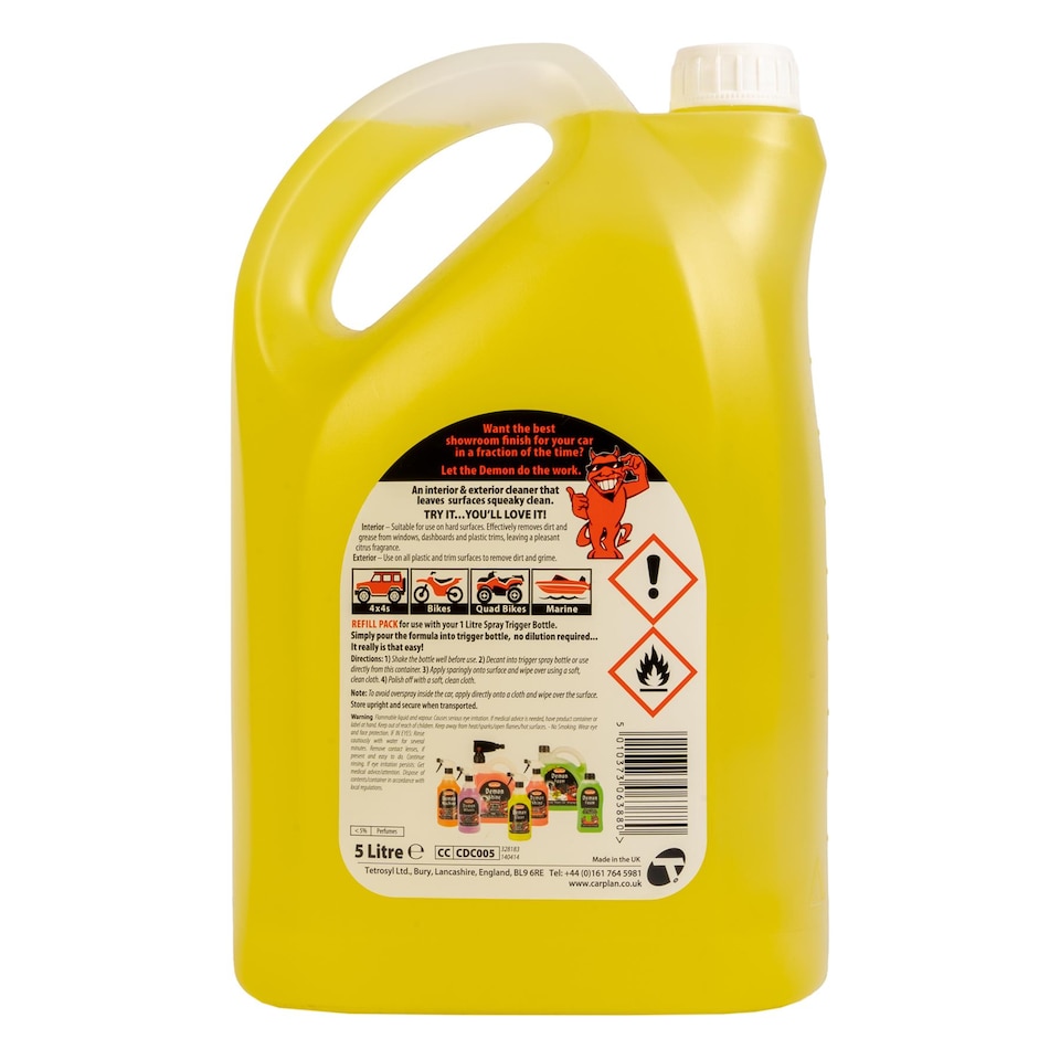 image 1 of CarPlan Demon Car Wash Detailing Active Interior Exterior Super Clean 5L  x4