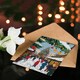 image 2 of Festive Holiday Market Decorated Tree Blank For Him Or Her Art Xmas Festive Christmas Card