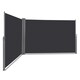 image 1 of COSTWAY 1.6x6M Retractable Folding Side Awning Screen Divider Grey