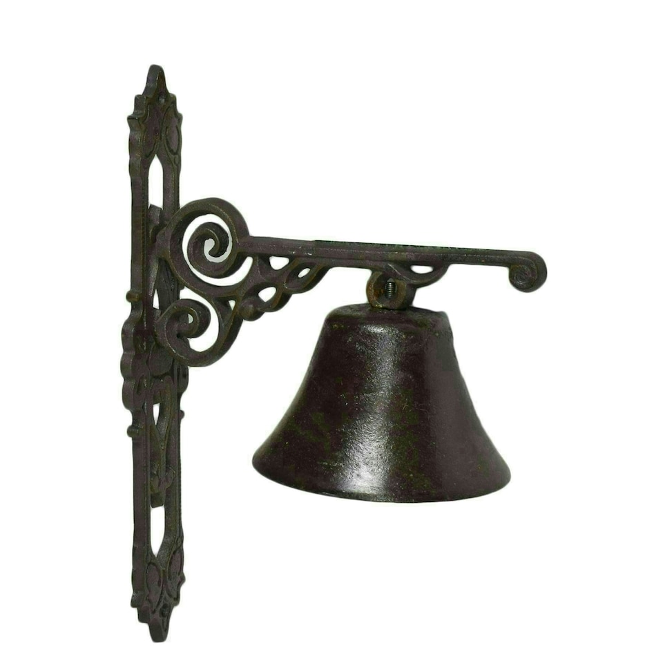 image 1 of Cockerel Rooster Chicken Bell Cast Iron Sign Door Wall Fence Post Gate House