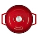 image 1 of Cooks Professional Cast Iron Casserole 26cm | 5.8L Capacity | Enamelled Inside & Out | Graduated Red
