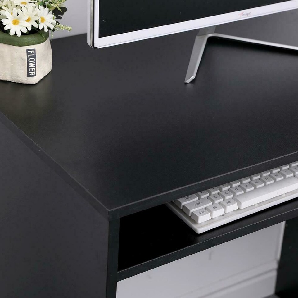 image 1 of Computer Desk PC Laptop Table Home Office Study Workstation | Black