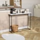 image 8 of Vida Designs Console Table With Metal Leg, White & Black | Black | White & Black