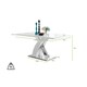 image 5 of Furniturebox Atlanta Chrome Metal And White High Gloss 6 Seater Dining Table