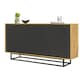 image 8 of Sideboard Cabinet Chest of Drawers Storage Cabinet Oak Black Industrial Loft 140cm