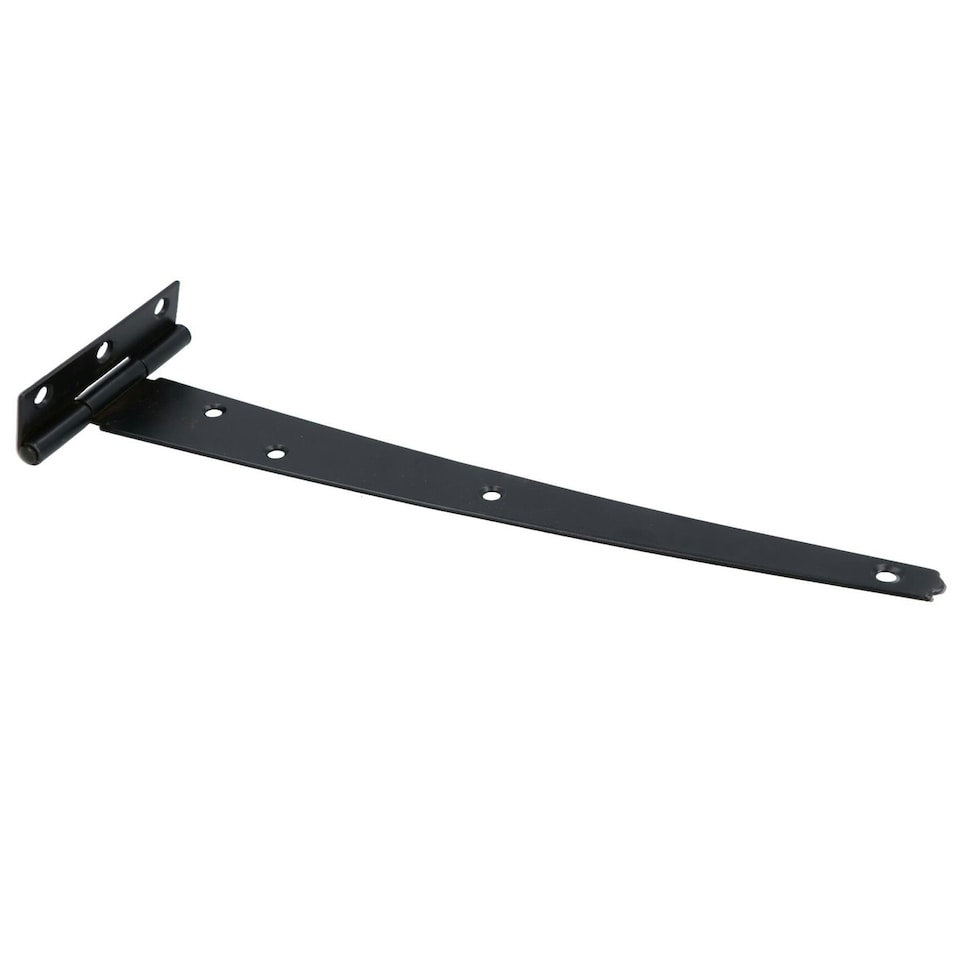 image 1 of 10in / 250mm Heavy Duty T Tee Hinges For Shed + Garden Gates Black Finish 4pc Black