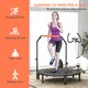 image 7 of HOMCOM 48" Foldable Mini Trampoline Fitness Trampoline Rebounder for Adults with Adjustable Foam Handle, for Indoors, Outdoors, Cardio Training, Orange | Orange