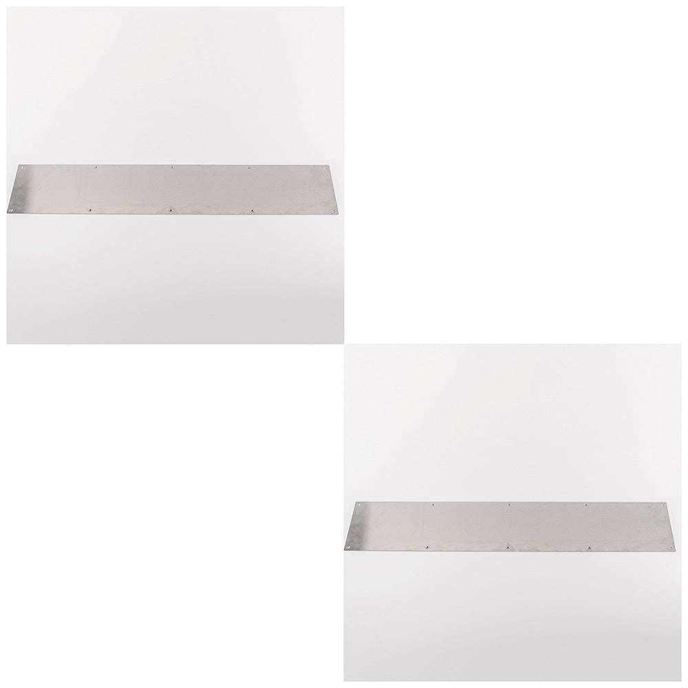 2 PACK - 790mm x 150mm Plain Door Kickplate - Satin Stainless Steel Kick Plate Protector