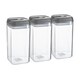 image 1 of Argon Tableware Flip Lock Plastic Food Storage Containers - 1.2 Litre - Grey - Pack of 6