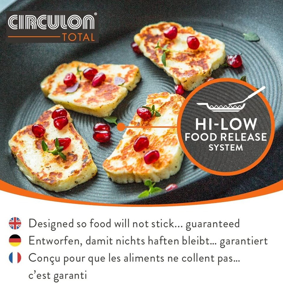 image 1 of Circulon Total Hard Anodised Non Stick 4 Piece Cookware Set - Black