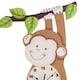 image 5 of Teamson Kids Sunny Safari Monkey Wall Clock for Children's Room, Brown/Green