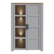 image 5 of Bohol Display Cabinet inc. 2x LED Lights in Riviera Oak/Grey Oak