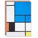 image 1 of Piet Mondrian Art Card Large Blue Plane Red Black Yellow Gray