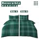 image 7 of VELVETIO Finn Check Complete Duvet Cover Set with Fitted Sheet Soft Polycotton Bedding Sets Green | King