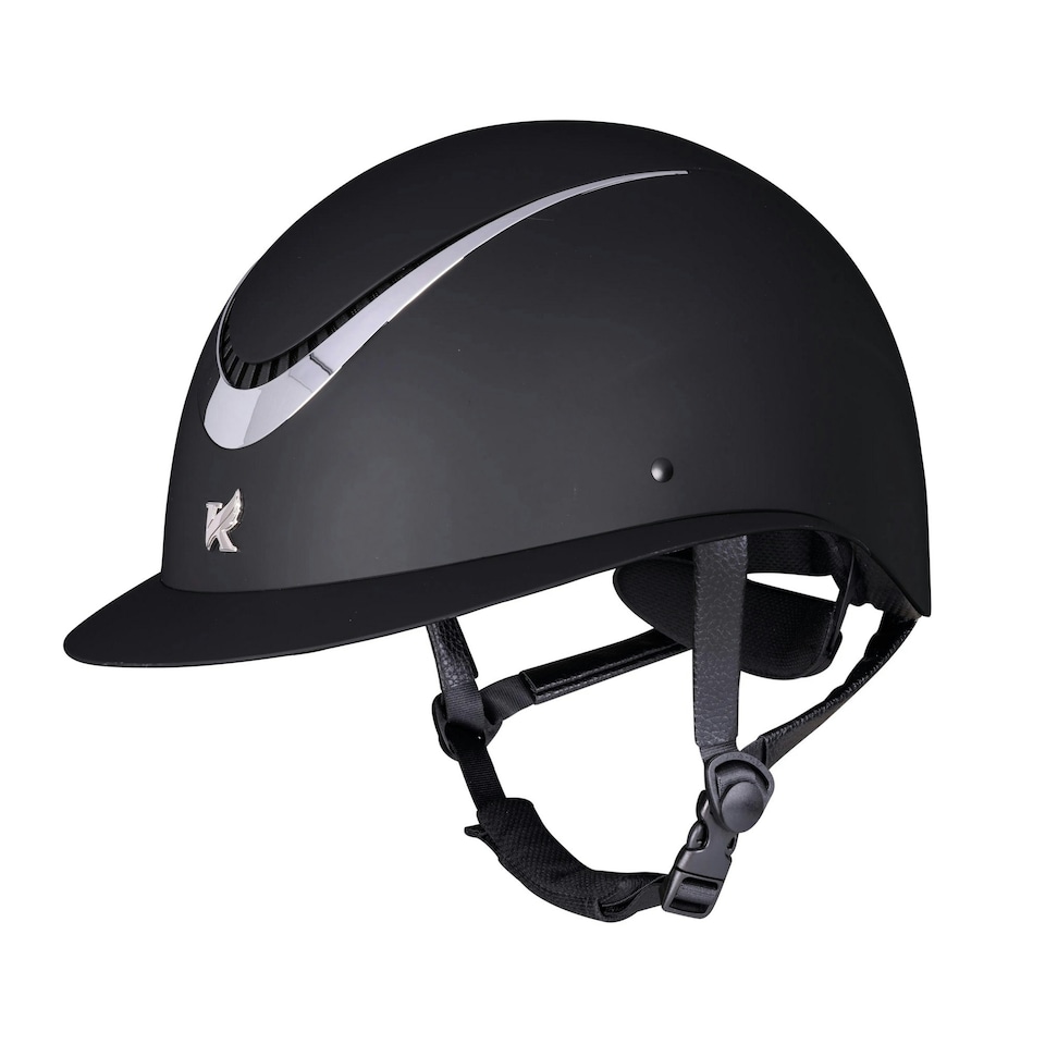 image 1 of Karben Unisex Adult Elisa Ellipse Riding Hat - Black/Silver - 52cm - 54cm Black | 52cm - 54cm