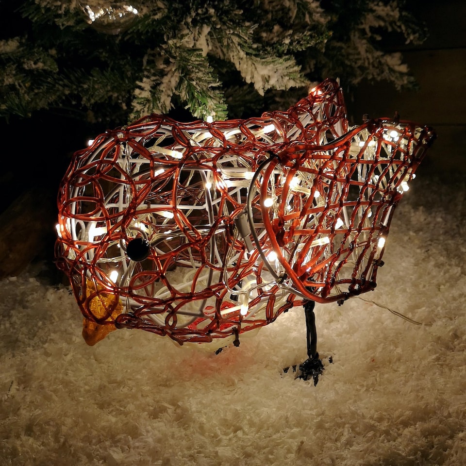 image 1 of 30cm Premier Soft Acrylic Outdoor Lit Christmas Robin with 60 Warm White LEDs