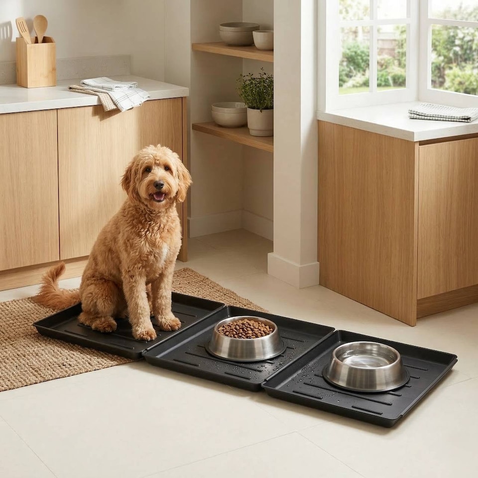 image 1 of Large Boot Tray 3 Pieces Waterproof Multifunctional Shoe Drip Protector Holder | Black | Black | 1