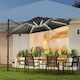 image 2 of Outsunny 3(m) Solar LED Cantilever Parasol Adjustable Garden Umbrella Dark Grey