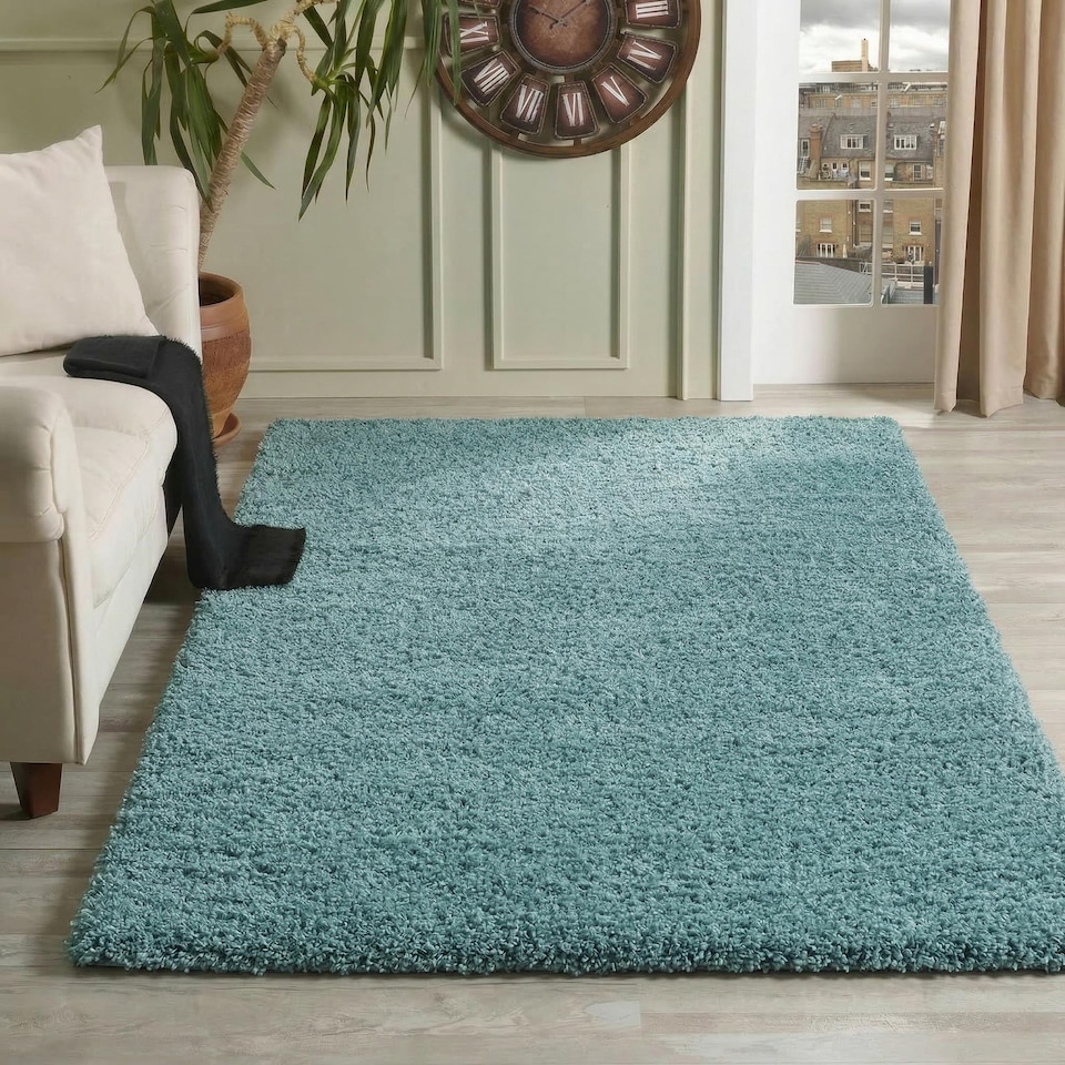 image 1 of Desire Rugs Plain Living Room Fluffy Shaggy Area Rugs