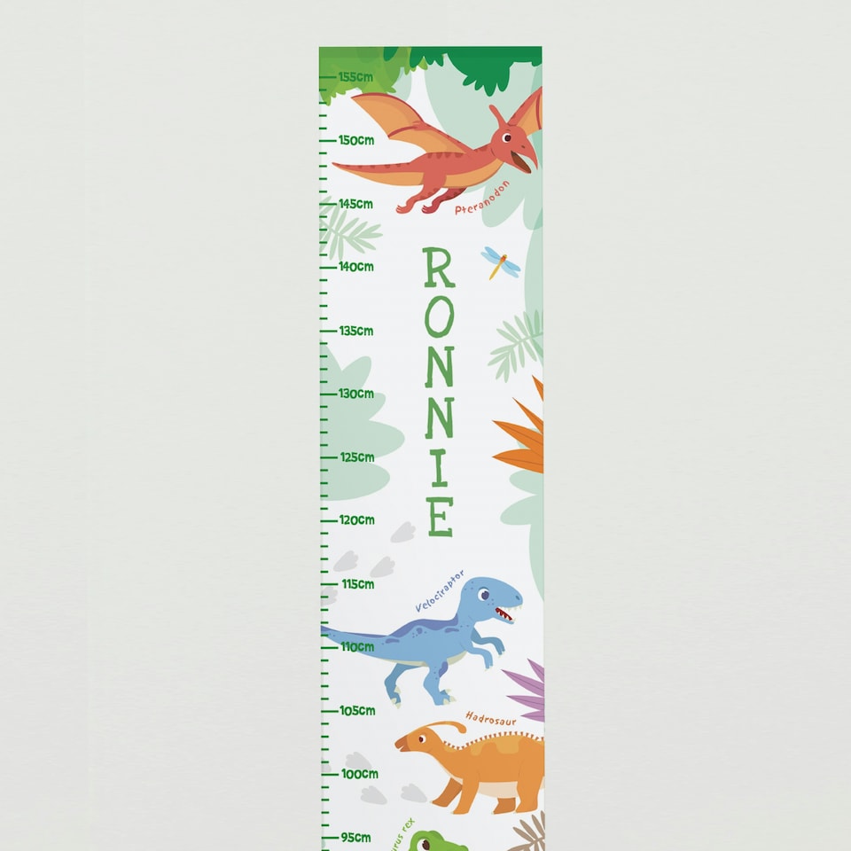 image 1 of Personalised Dinosaur Height Chart