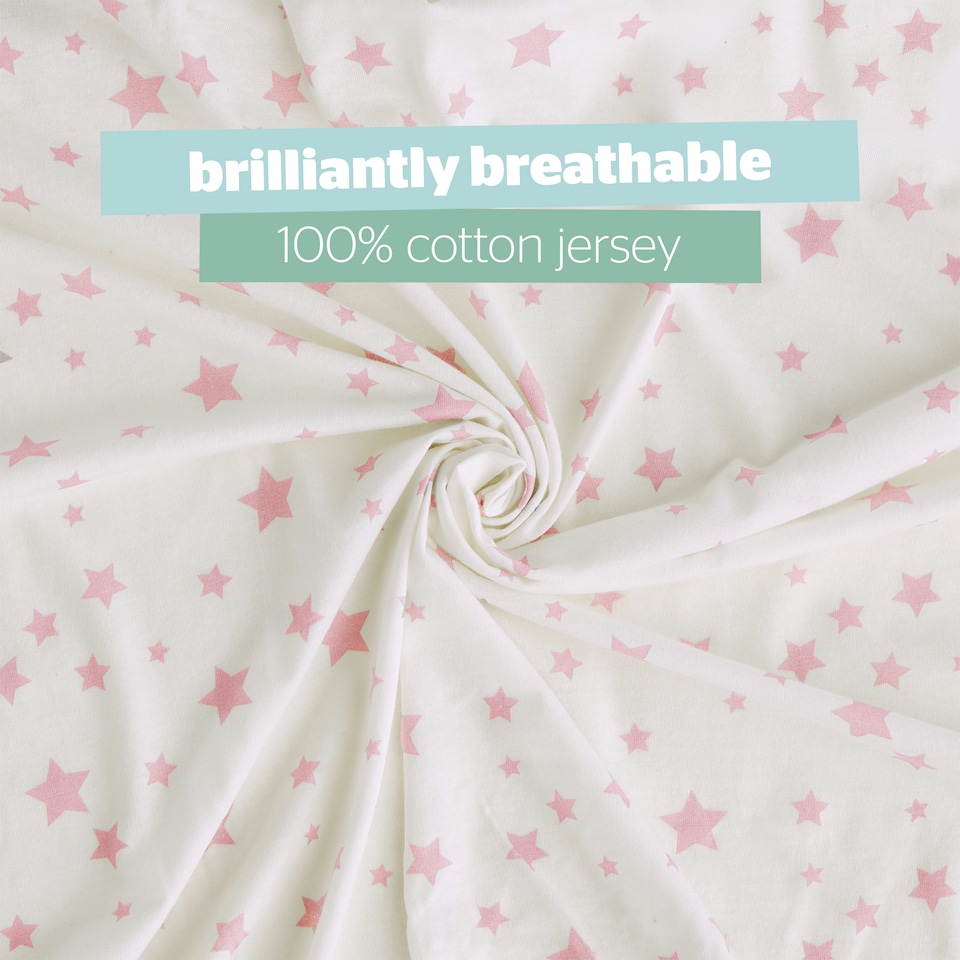 image 1 of Silentnight Safe Nights Stars Cot Bed Duvet Set