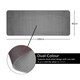 image 2 of Nicoman Reversible Dual-Colour PVC Shower Mat - 100cm x 40cm | Grey | Grey/Brown | Rectangular 100x40cm