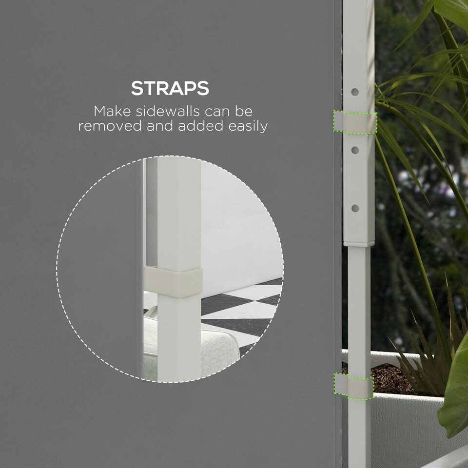 image 1 of Outsunny 3x3(m) or 3x6m Pop Up Gazebo Side Panels Replacement, 2 Pack, Green